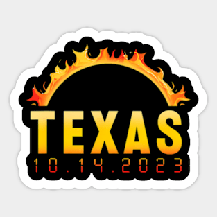 Texas Solar Eclipse For s Or Wo Eclipse Sticker